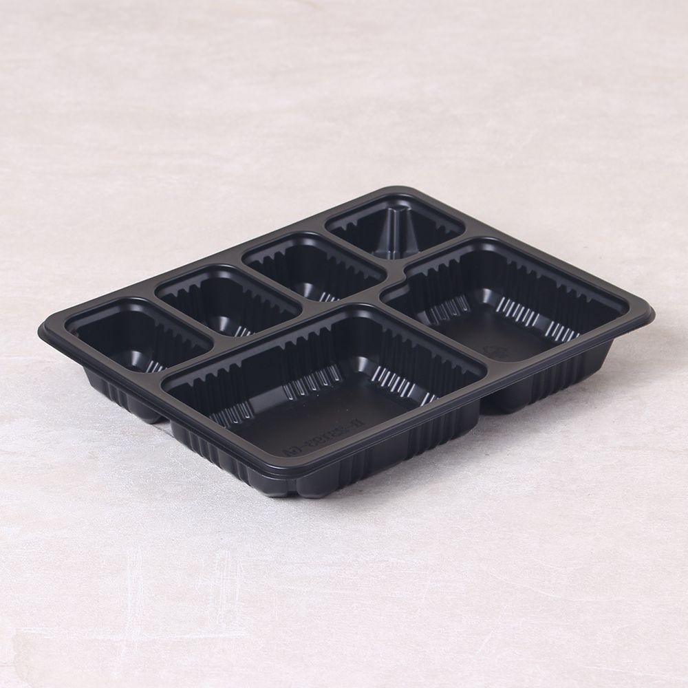 PP실링용기 JH 23193-6A 블랙 600개 일회용 포장용기
