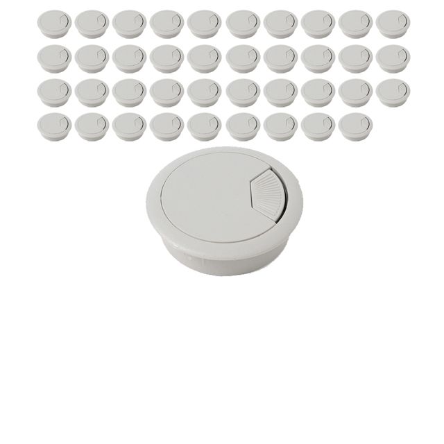 가구의 홀 지름 50mm에 설치 가능한 회색 전선캡 40P