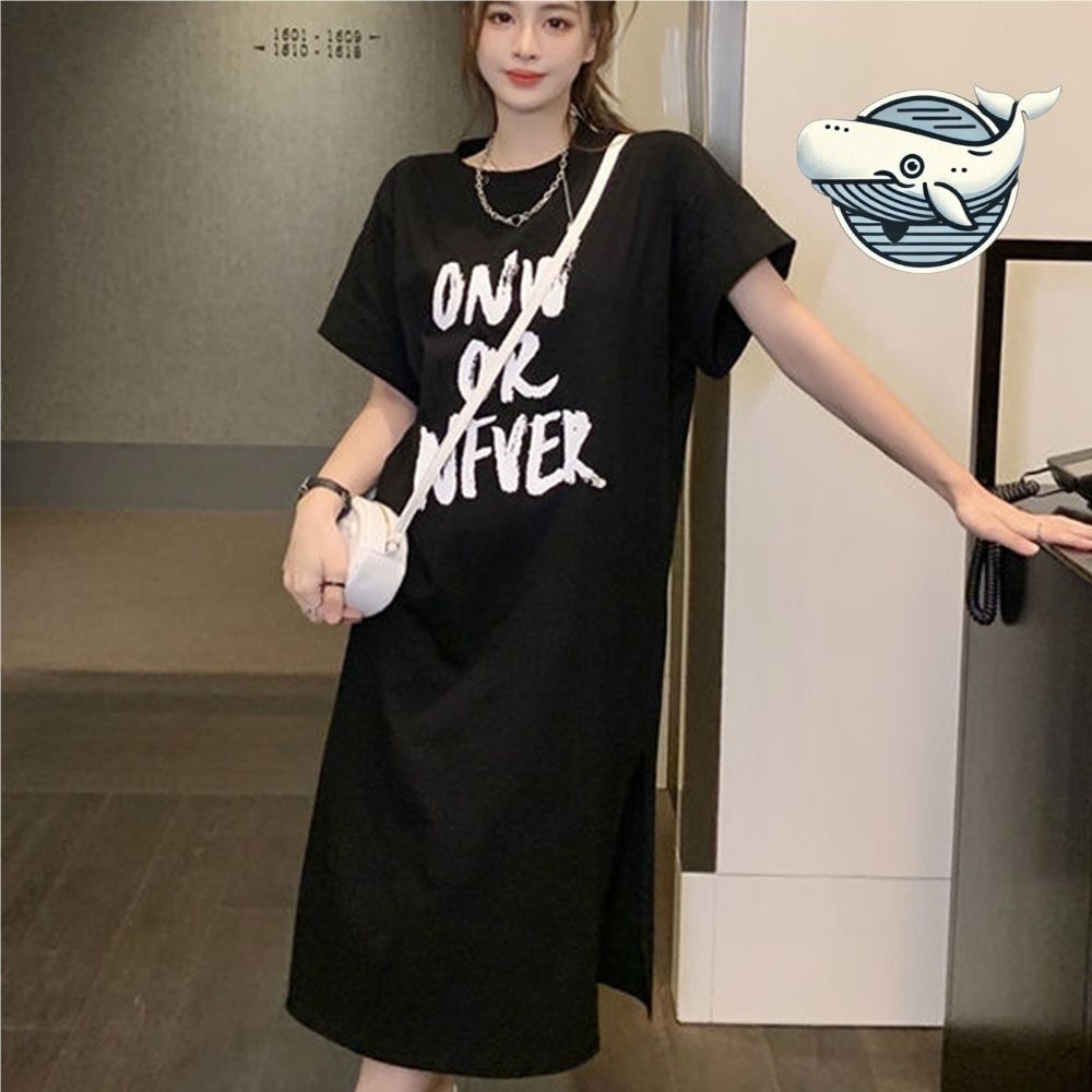 여름 루즈핏 긴팔 원피스 편안한 홈웨어 캐주얼