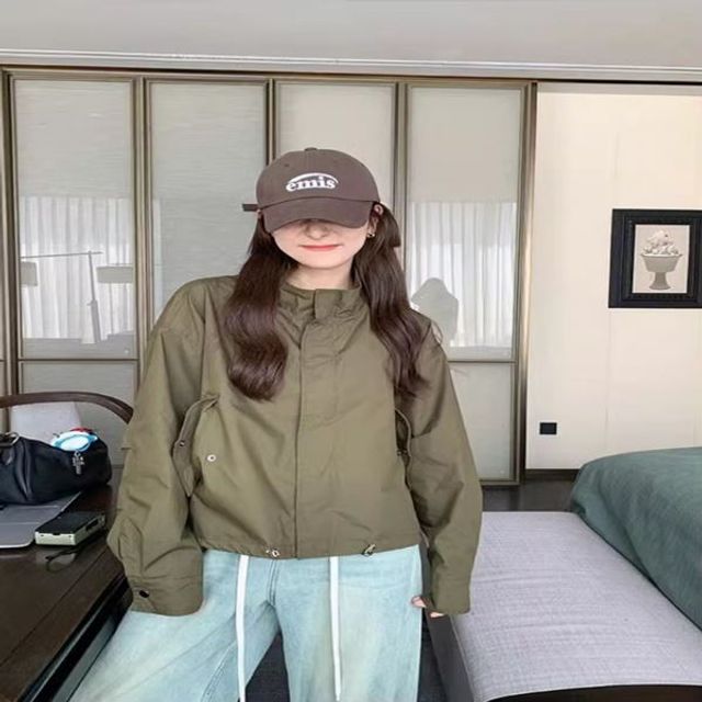 오버핏 숏 카라 피크닉 한강 집업 벚꽃 개강