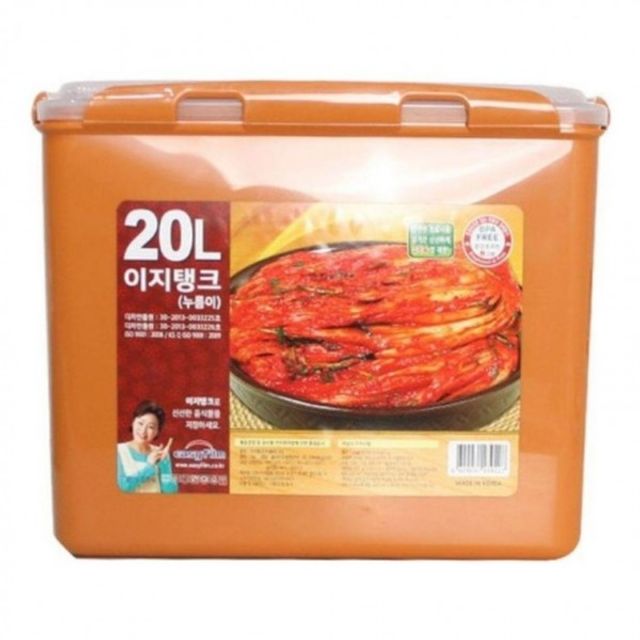 김장준비물 황토 이지탱크 통20L 김치 누름이