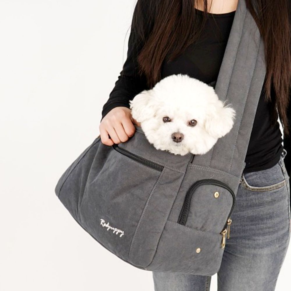강아지 프림 슬링백 (그레이) 고양이 산책용 가방