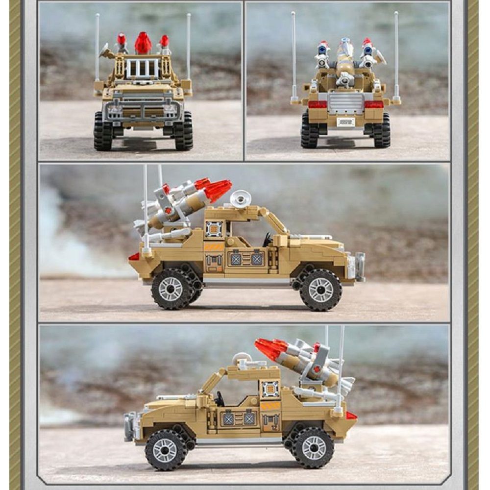 전쟁 전투 미션2 로켓포 차량 블럭 조립 레고호환