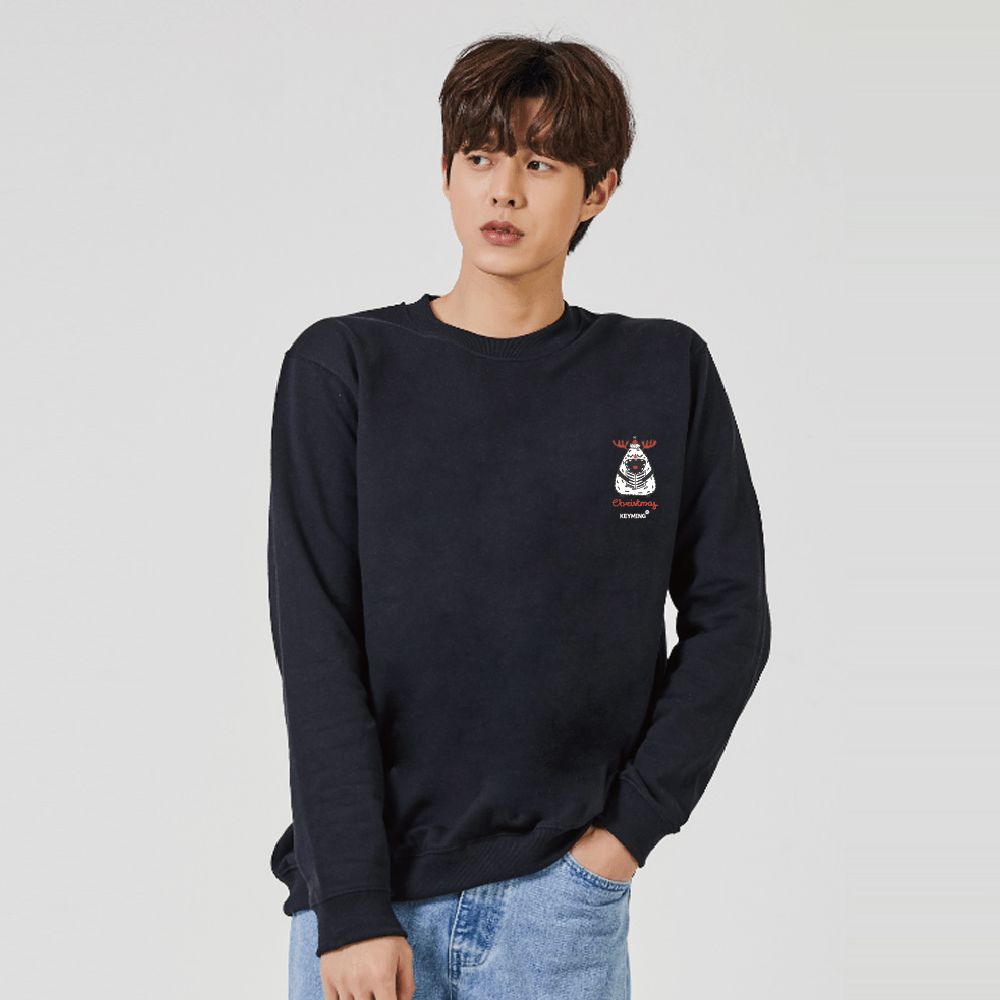 키밍 루돌프 크리스마스 산타 그래픽 맨투맨 후드티