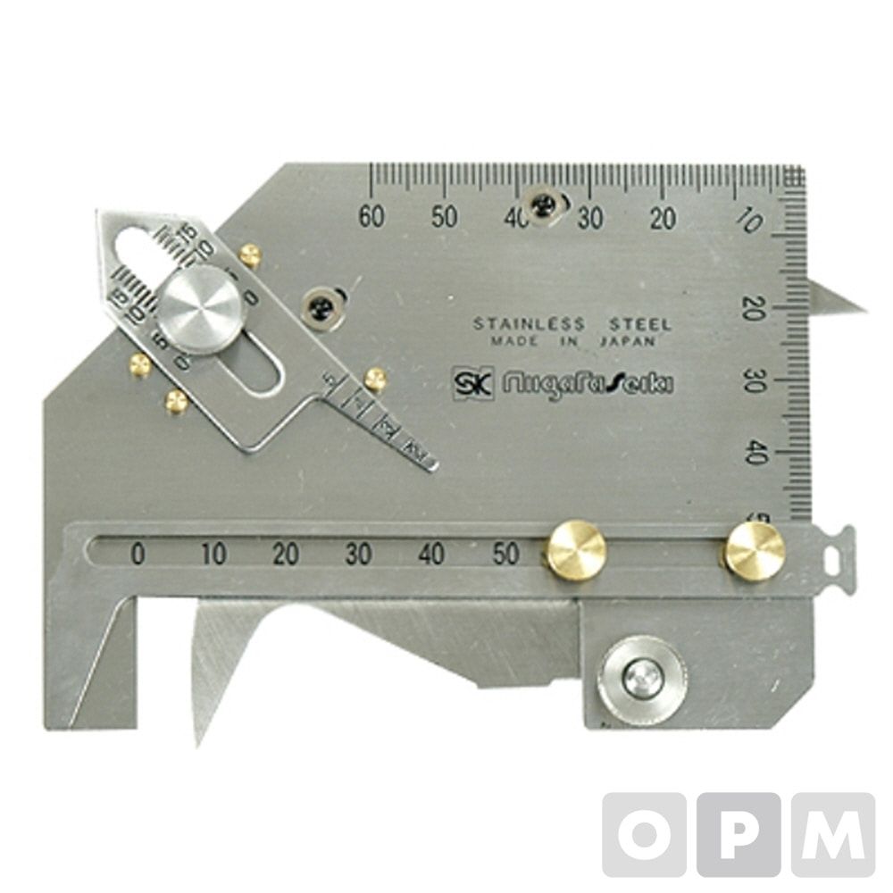 SK 용접게이지 0-70/50X60mm 모서리각장0~25mm 1EA