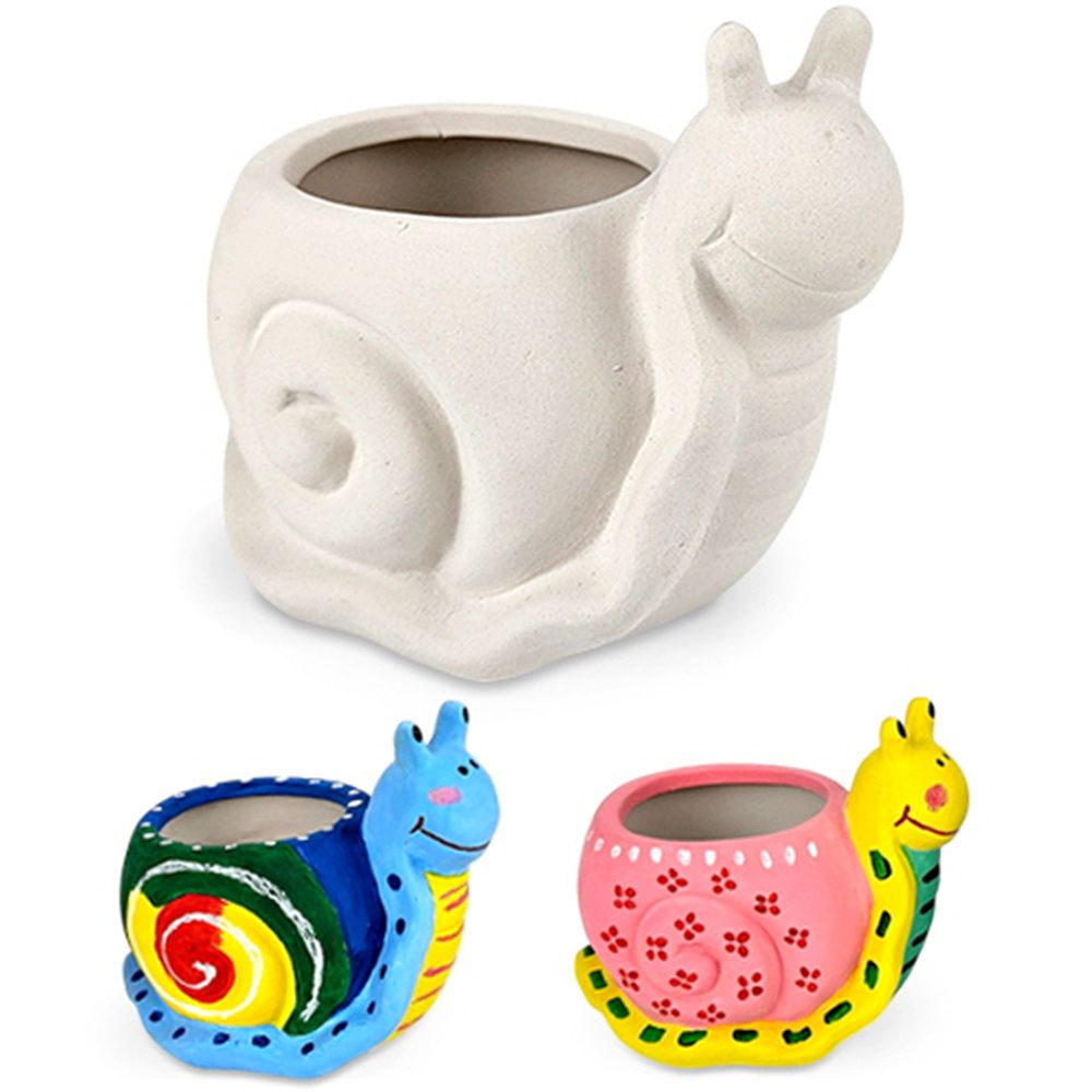 만들기대장 DIY 채색화분 - 달팽이+다육식물(식물랜덤