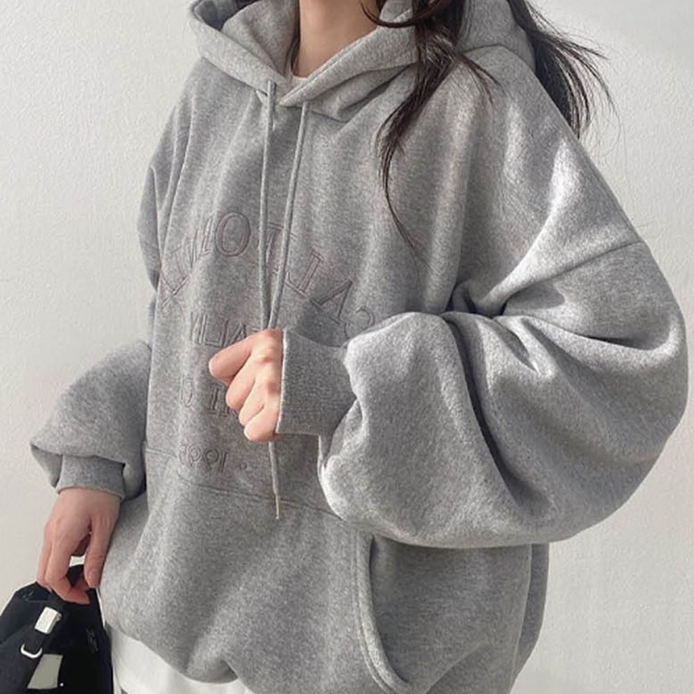 데일리 와이드핏 캐주얼 체형커버 여성 후드티