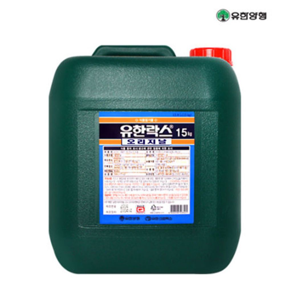 유한락스 레귤러 오리지날 말통 15KG 대용량살균 소독