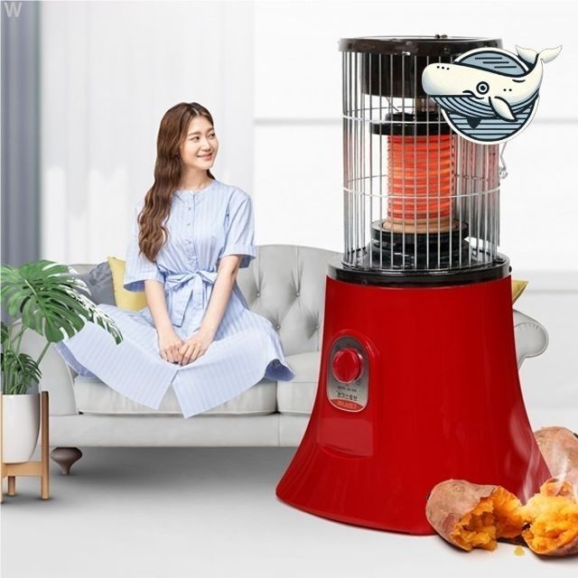 온 가족 겨울 따뜻한 고구마 굽는 난로 세라믹