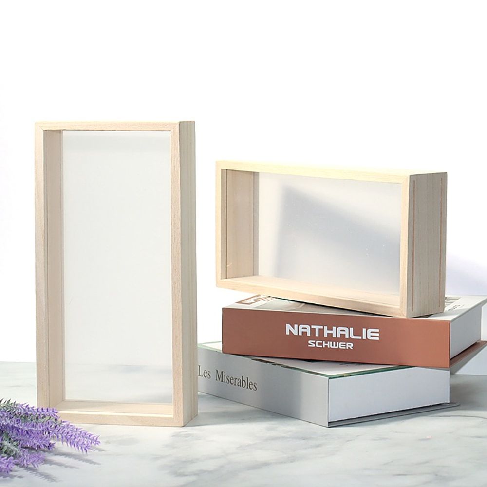 A원목 아크릴 윈도우액자 26cmx13cmx5.8cm (베이지)