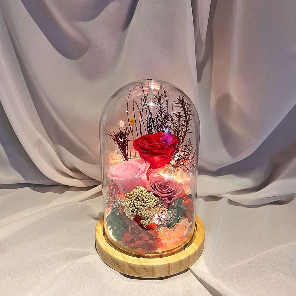 LED 장미꽃 무드등 레드