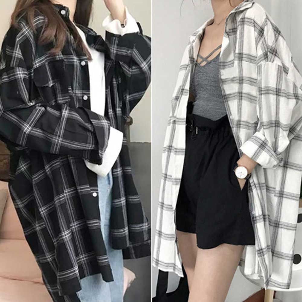 셀러허브 여성트랜드패션 코디 커플 체크 데일리