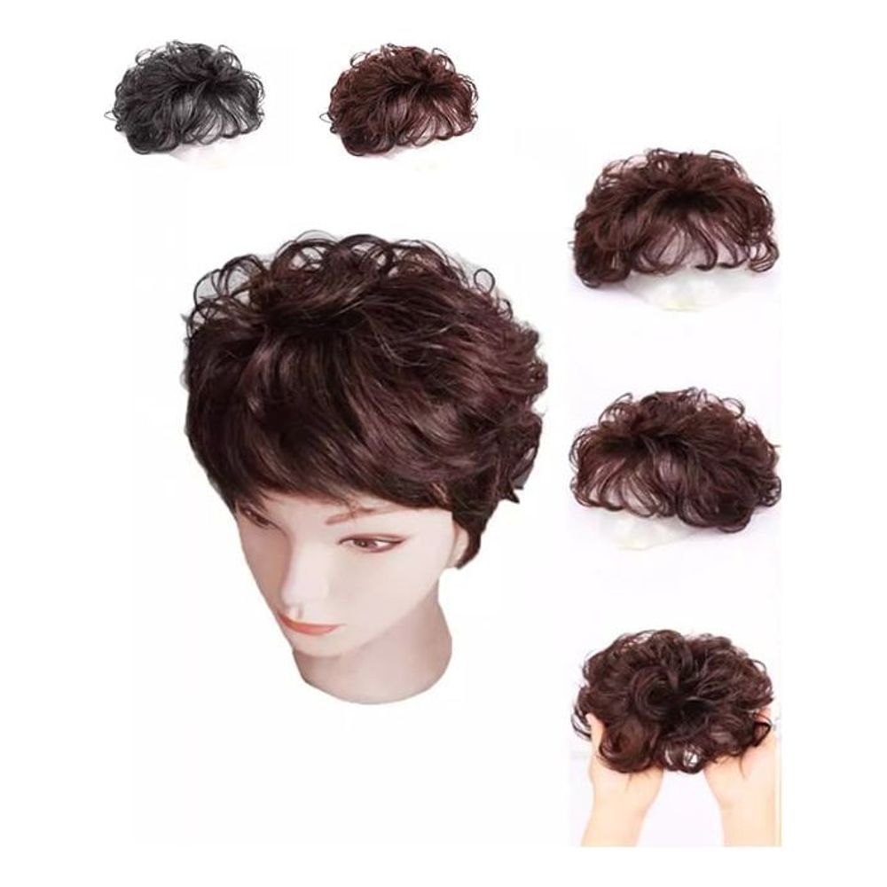 인모 정수리 웨이브 기본 부분가발 데이 볼륨 내추럴