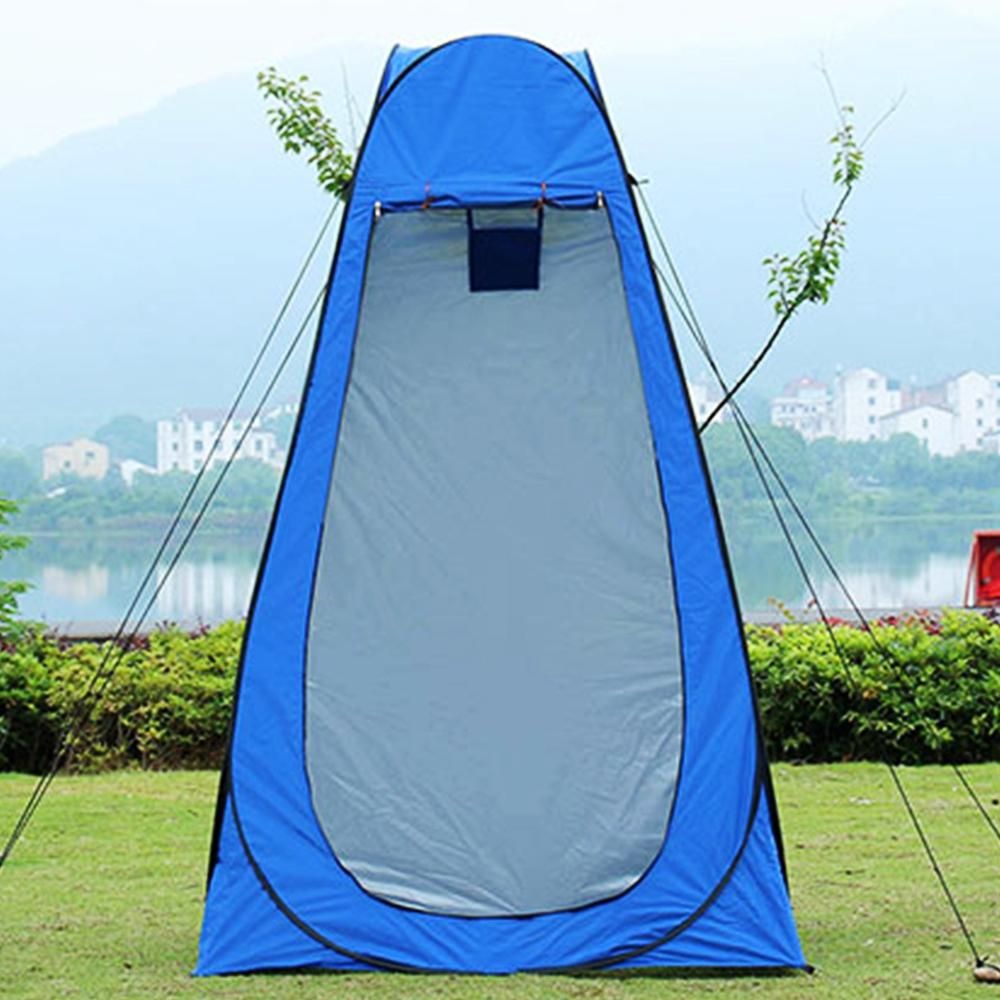 샤워텐트 120x190cm 블루 탈의실 캠핑 산악 수건걸이