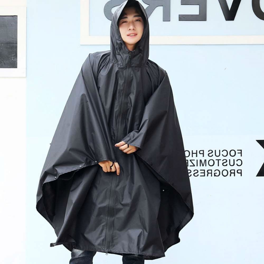 판초우비 L 블랙 우의 캠핑 등산 비닐