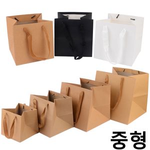 아이티알,NE 정사각 심플 무지 종이 쇼핑백 (중형) X20개 선물백