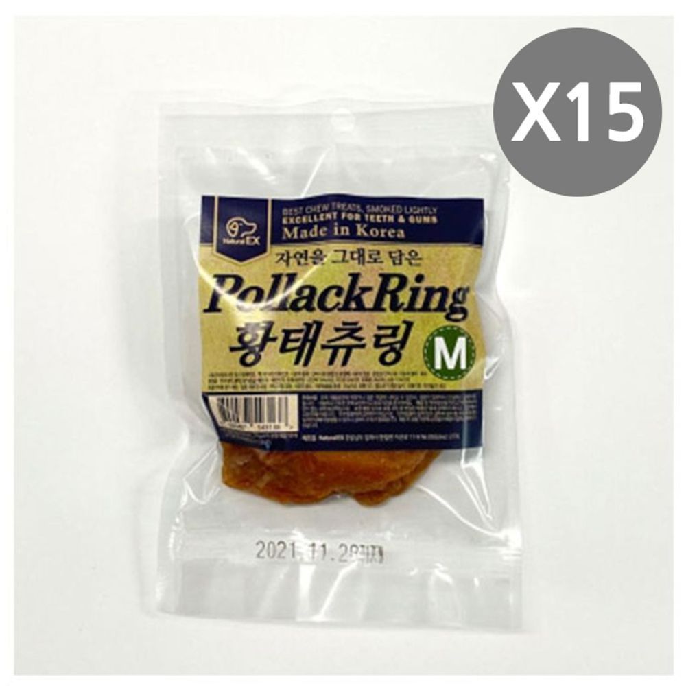 말린황태 M 하드링껌 일상 1개 15P 애견 개껌 오래먹