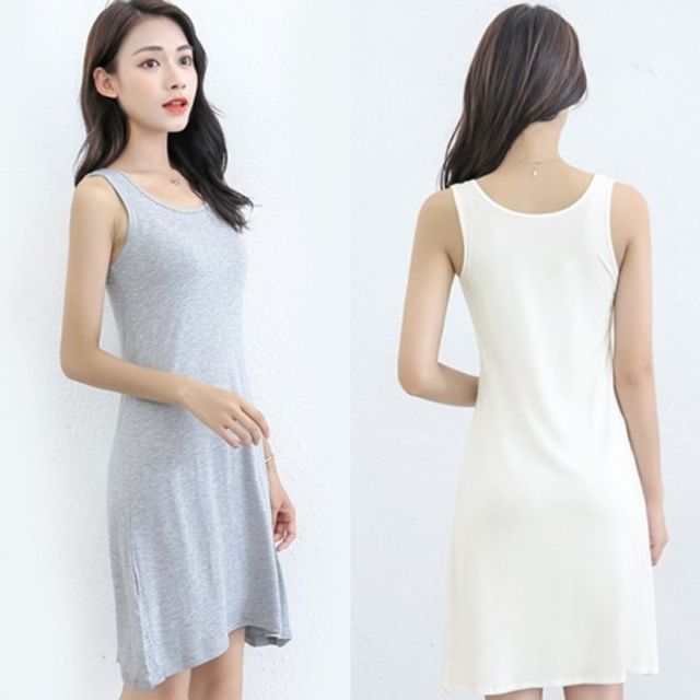 무지 원피스 나시 기본 여름 데이 데일리 모달 민소매