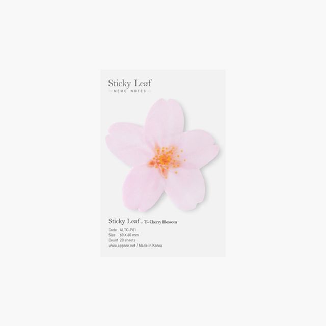 스티키리프 투명벚꽃(Pink) (S) 3개묶음 점착메모지