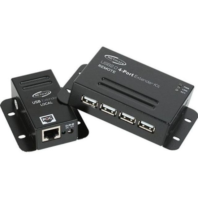 USB2.0 RJ45 4포트 리피터 UTP 데이터케이블 PoC 50m