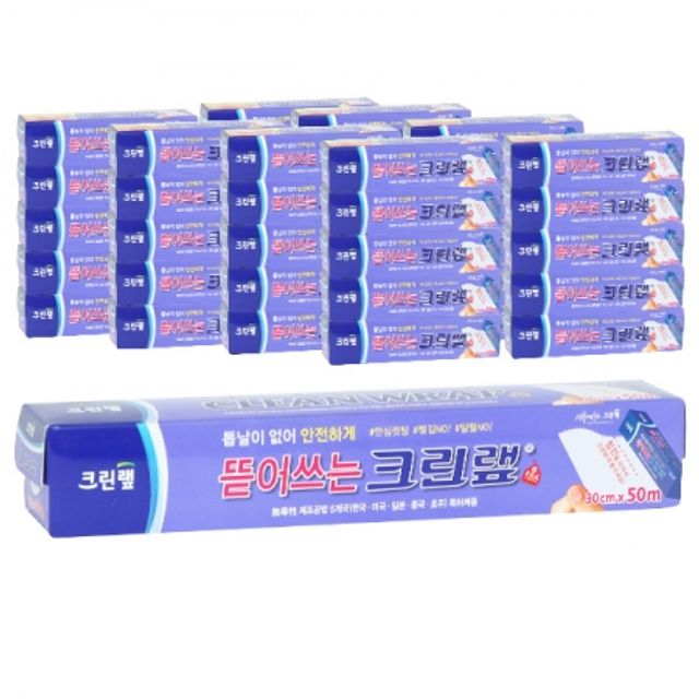 BOX 크린랲 뜯어쓰는 크린랩 (30cmX50m) 30개입