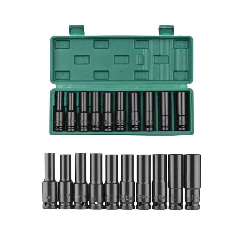 10MM-24MM 소켓전장 80MM 10P 임팩 롱 소켓렌치 세트
