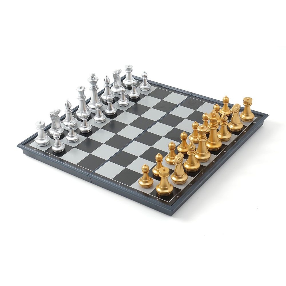 앤티크 접이식 자석 체스36x36cm 골드+실버