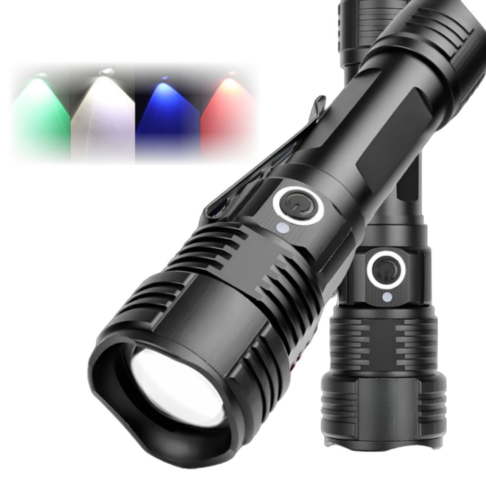 파우치 포함 4칼라 UV기능 줌 LED 손전등