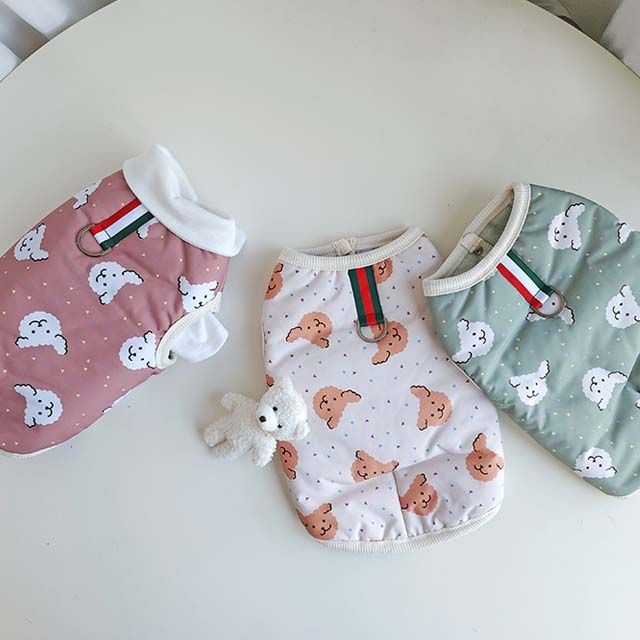 푸숑패딩하네스 하네스패딩 강아지패딩 강아지하네스