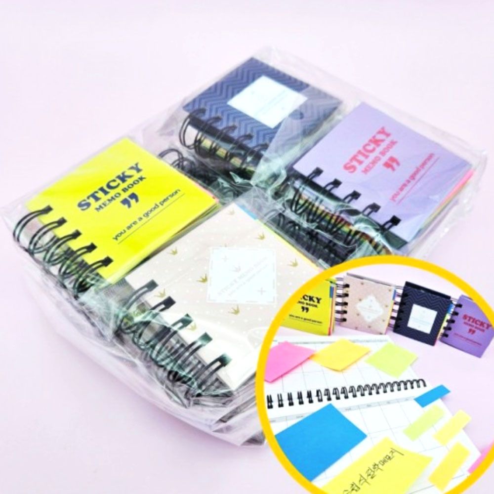 수첩 메모지 메모 접착식 점착 미니 부착식 판촉 16개