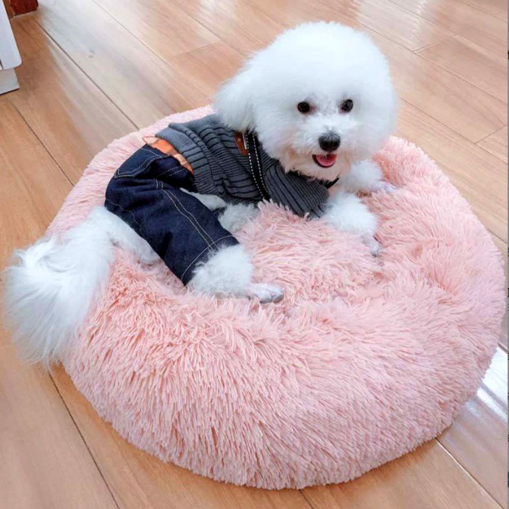 애견 60cm 도넛방석 핑크 강아지 강아지고양이