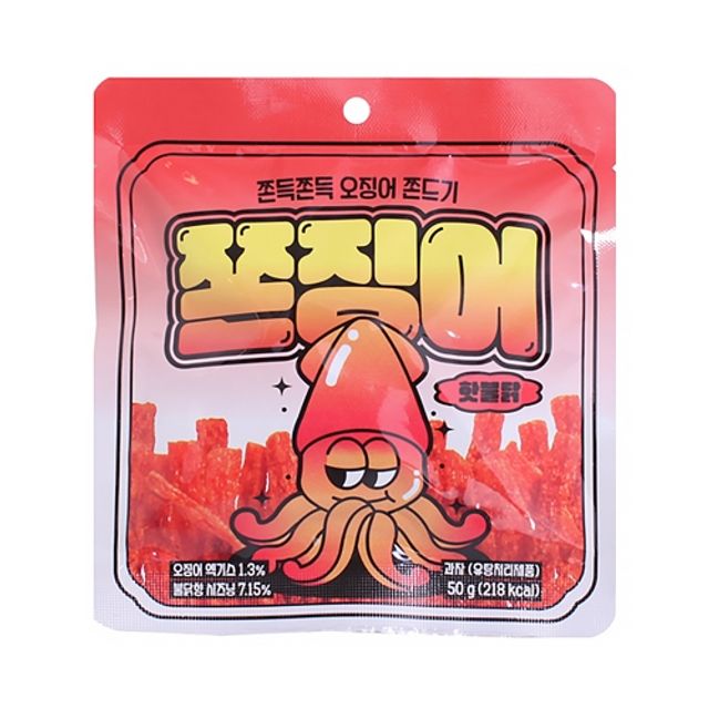 쫀슐랭 쫀징어 핫불닭맛/50g 갑(24개입)