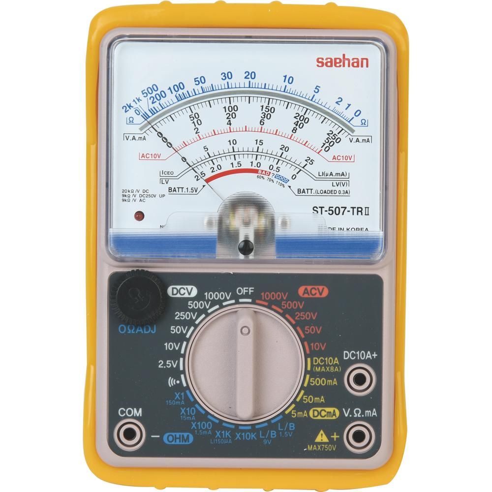 새한 ST-507TR II 아날로그테스터기 AC750/DC1000V