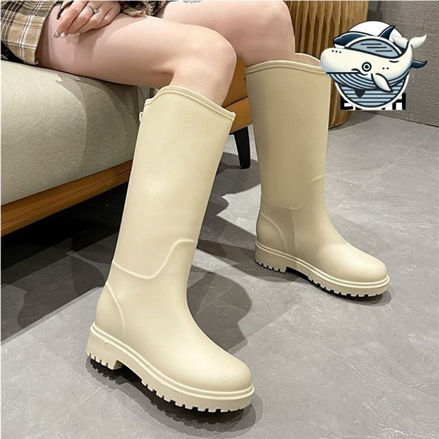 여성 데일리 빗물 방수 롱부츠 클래식 스타일