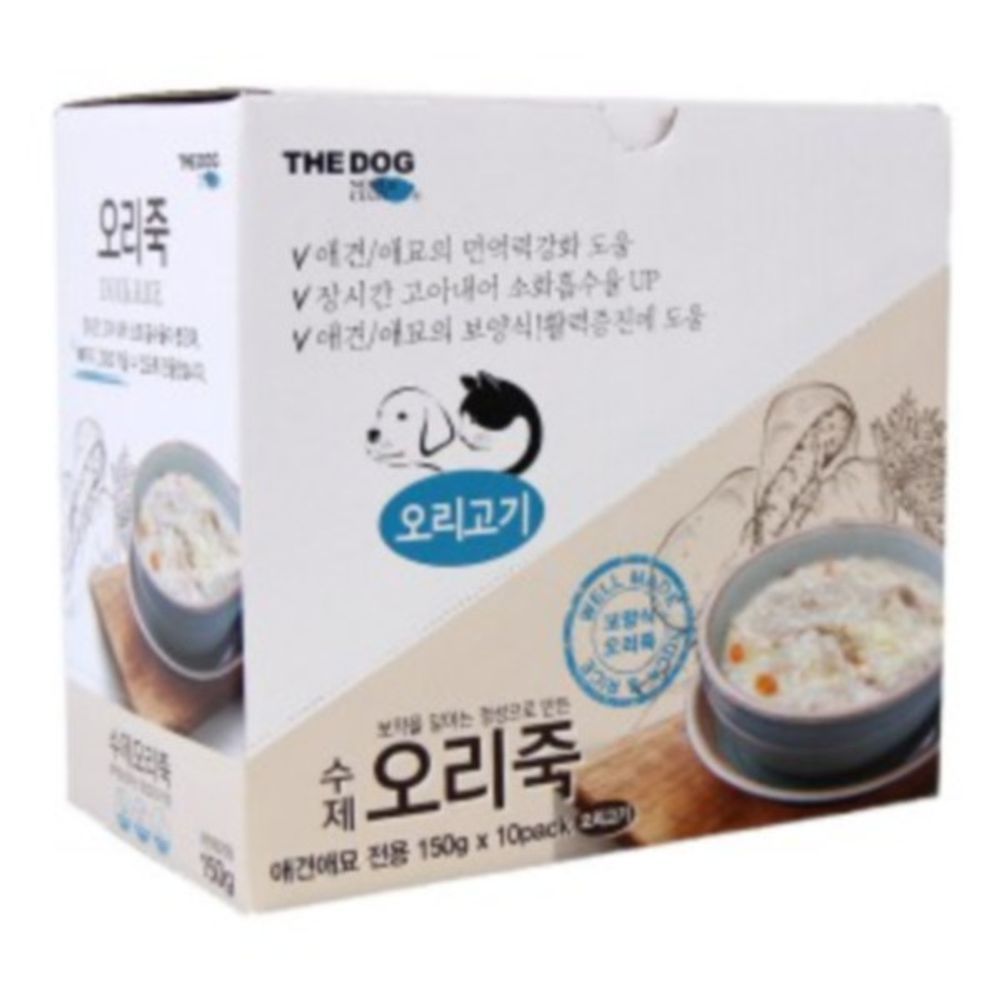 더독 수제간식 오리죽 150g 1Box(10개입