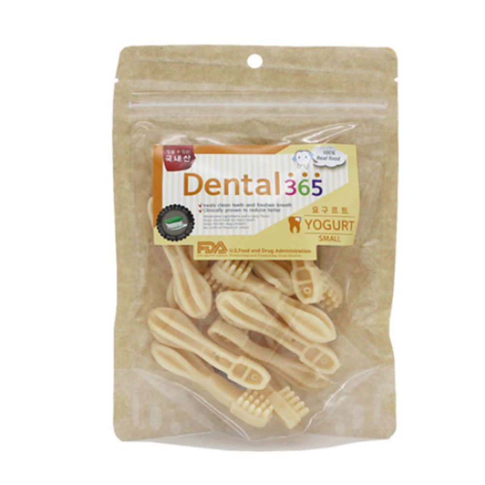 칫솔 모양 강아지 덴탈껌 요구르트맛 150g X6개 간식