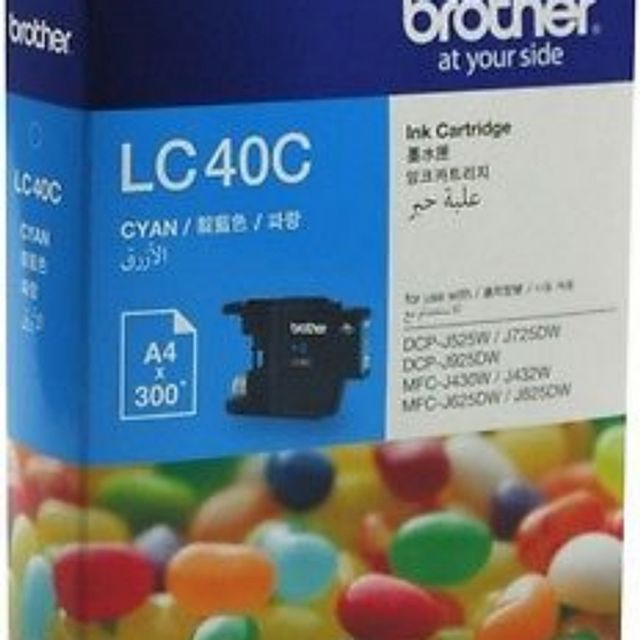 브라더 LC40 정품잉크 파랑 MFC-J625DW