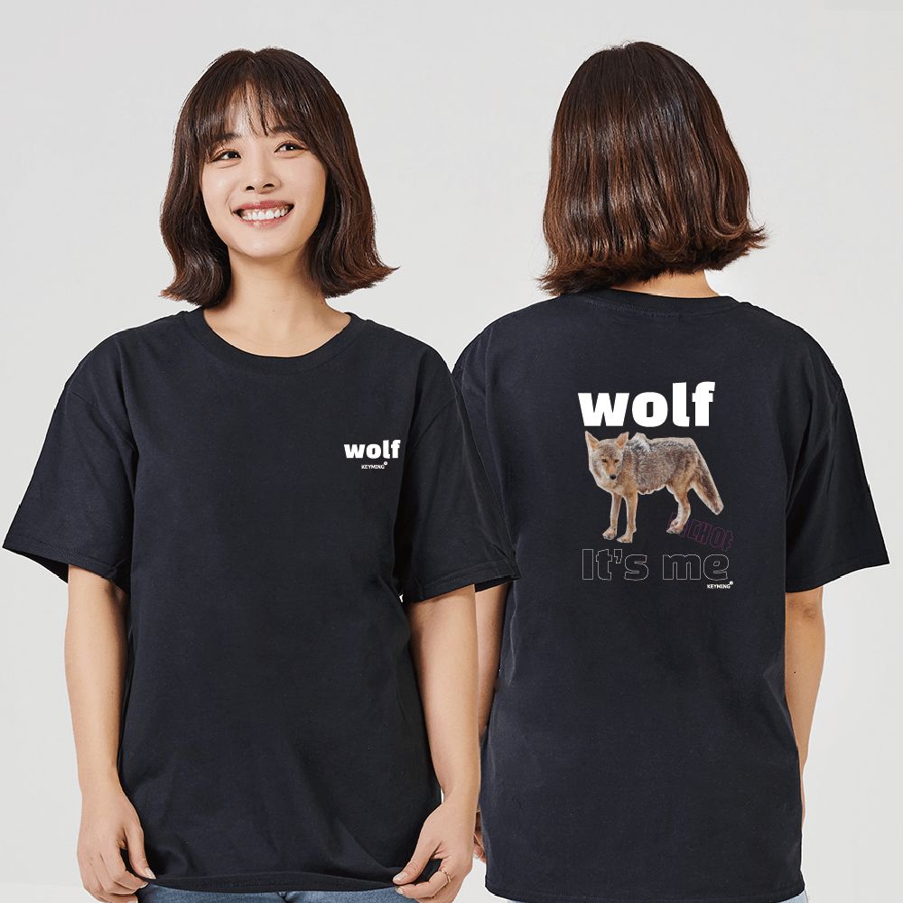 키밍 WOLF 늑대 그래픽 반팔티 데일리티셔츠