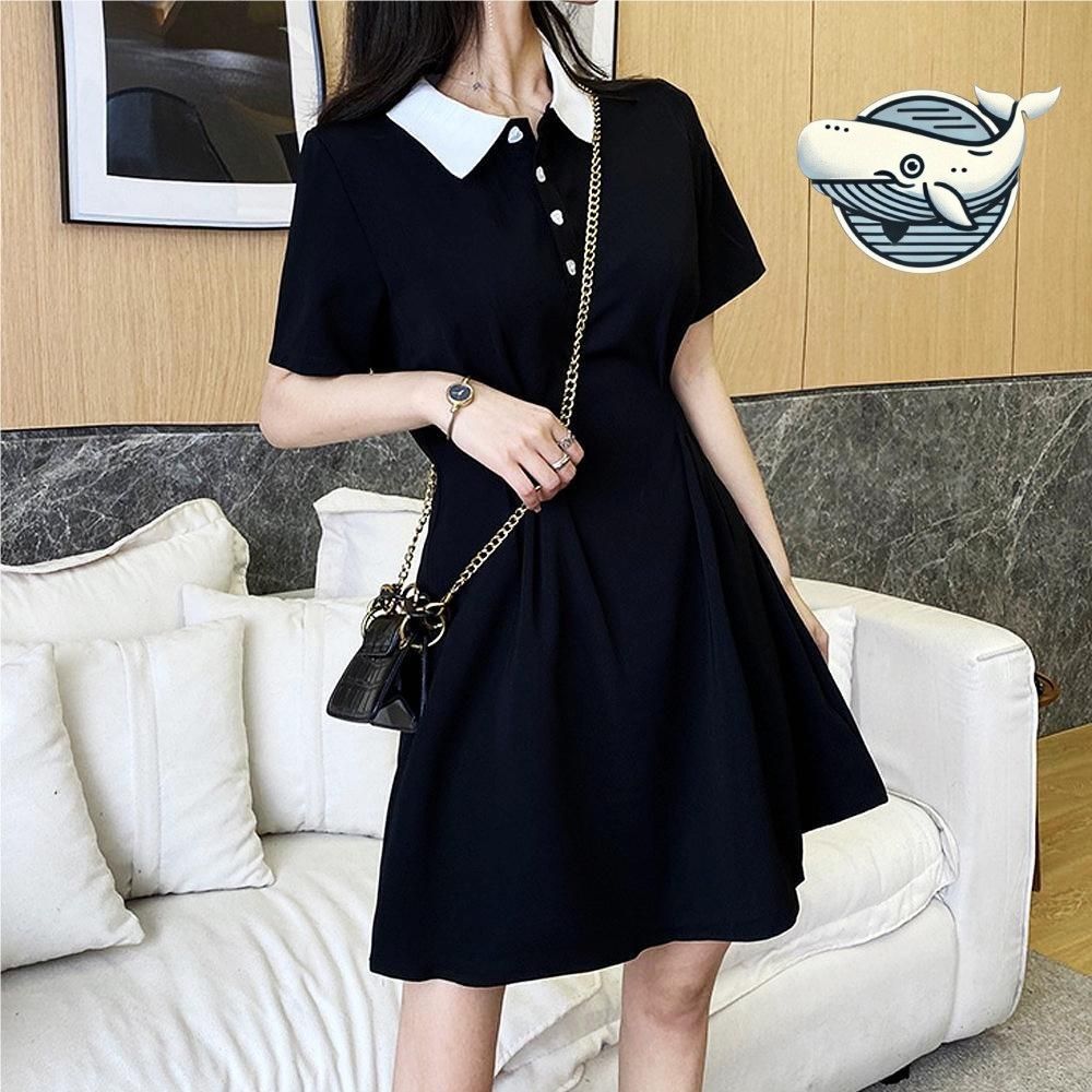 여성 여름 카라 원피스 하트 포인트 세련된