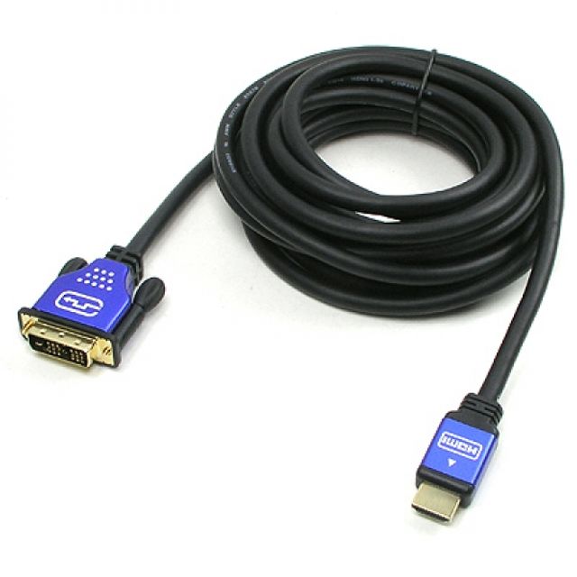 Coms HDMI DVI 케이블고급형 Blue Metal 5m