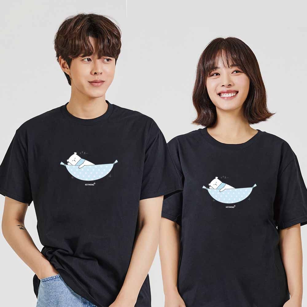 키밍 휴식곰 디지털프린팅 인쇄티셔츠 반팔티 오버핏