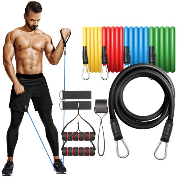 TPE멀티튜빙세트 사무실운동 팔뚝살빼기 밸런스운동