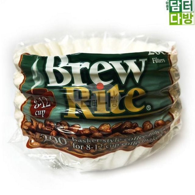 브루잉 커피 여과지 드립 커피 필터지 200매 원형 종이