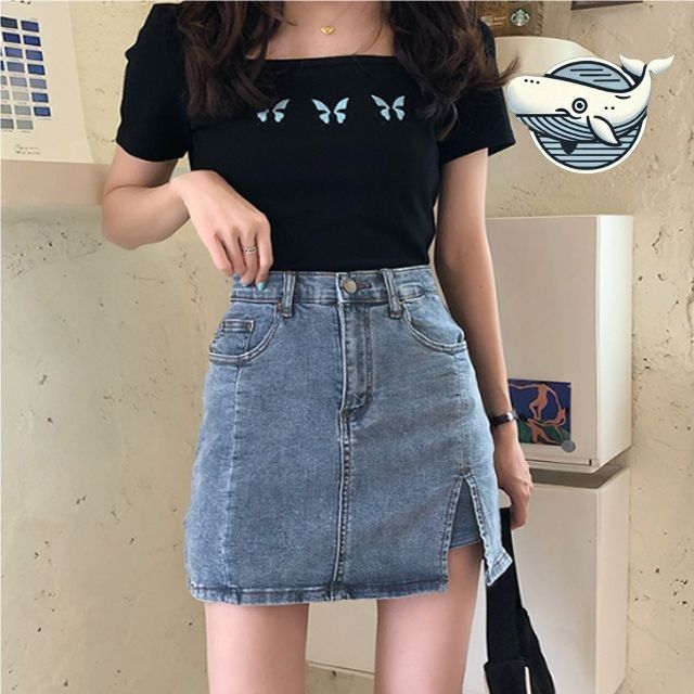 편안한 데님 스판 치마바지 캐주얼 스타일 여름