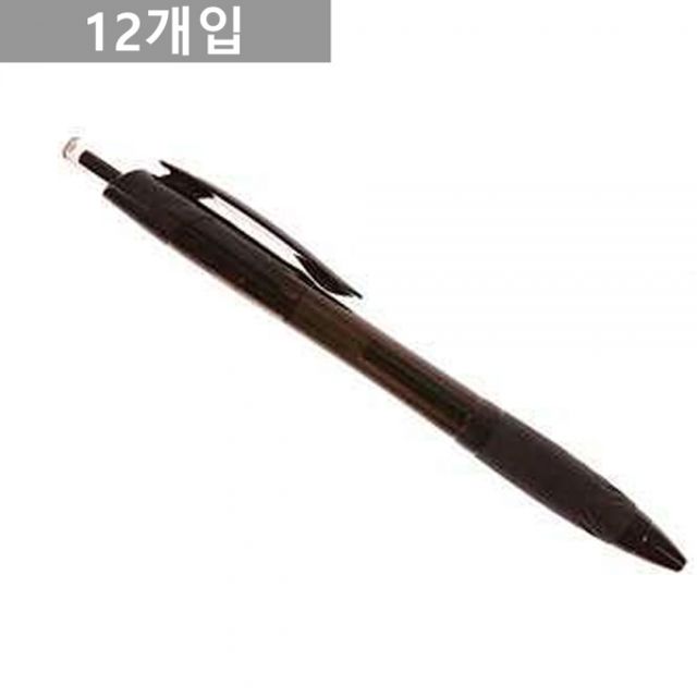 사무필수품 하이브리드펜 0.7mm 검정 12P 볼펜 다꾸펜