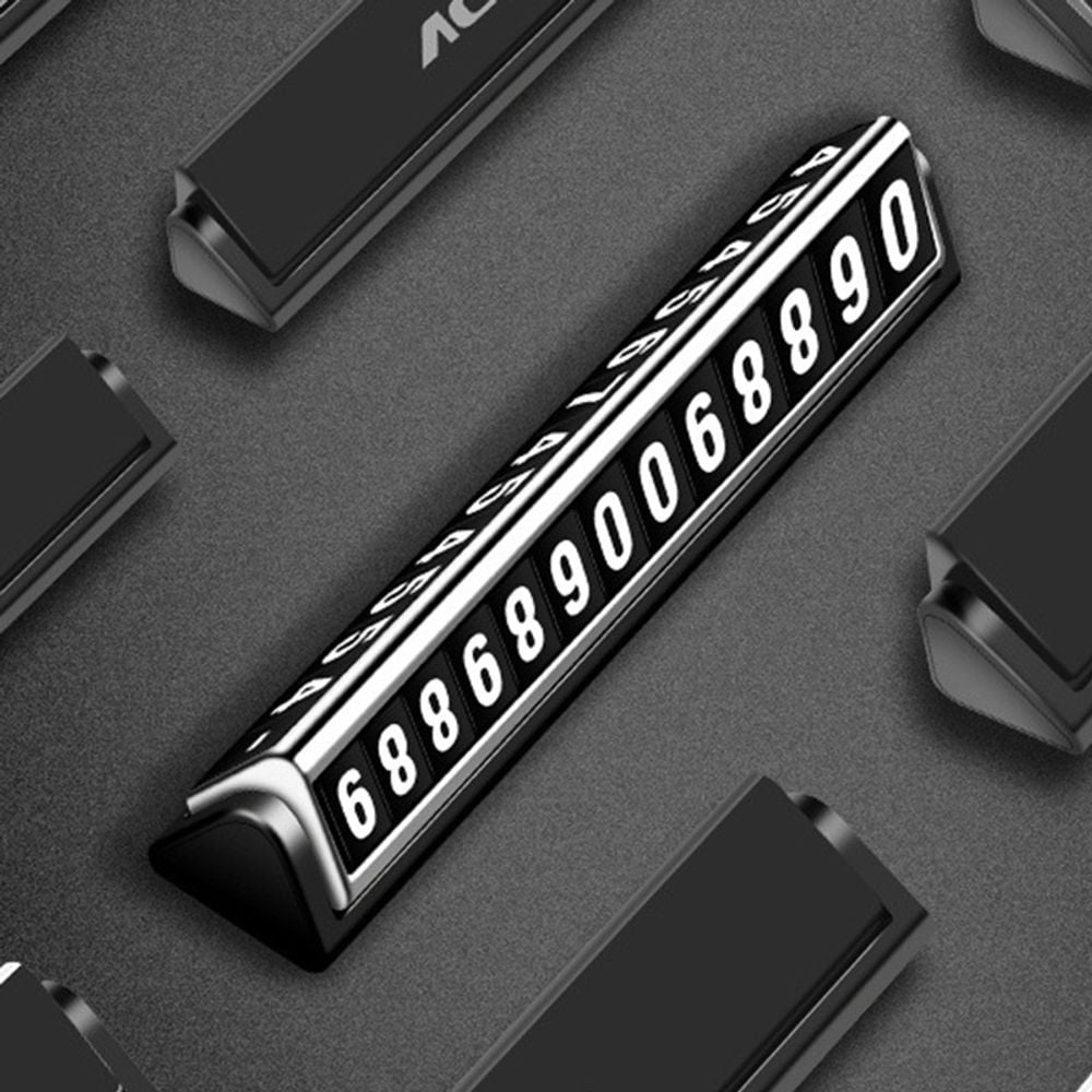 번호판 회전 전화번호판 알림판 블랙 자동차 주차 듀