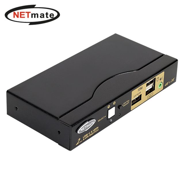 4K 60Hz HDMI 2.0 KVM 2대1 스위치(USB-C)