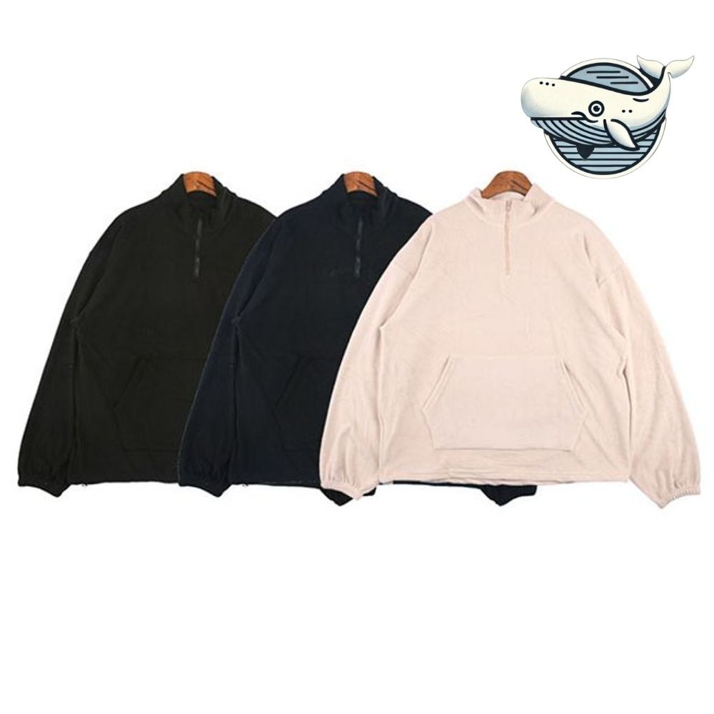 캐주얼 데일리 하프집업 후드티 단정한 디자인
