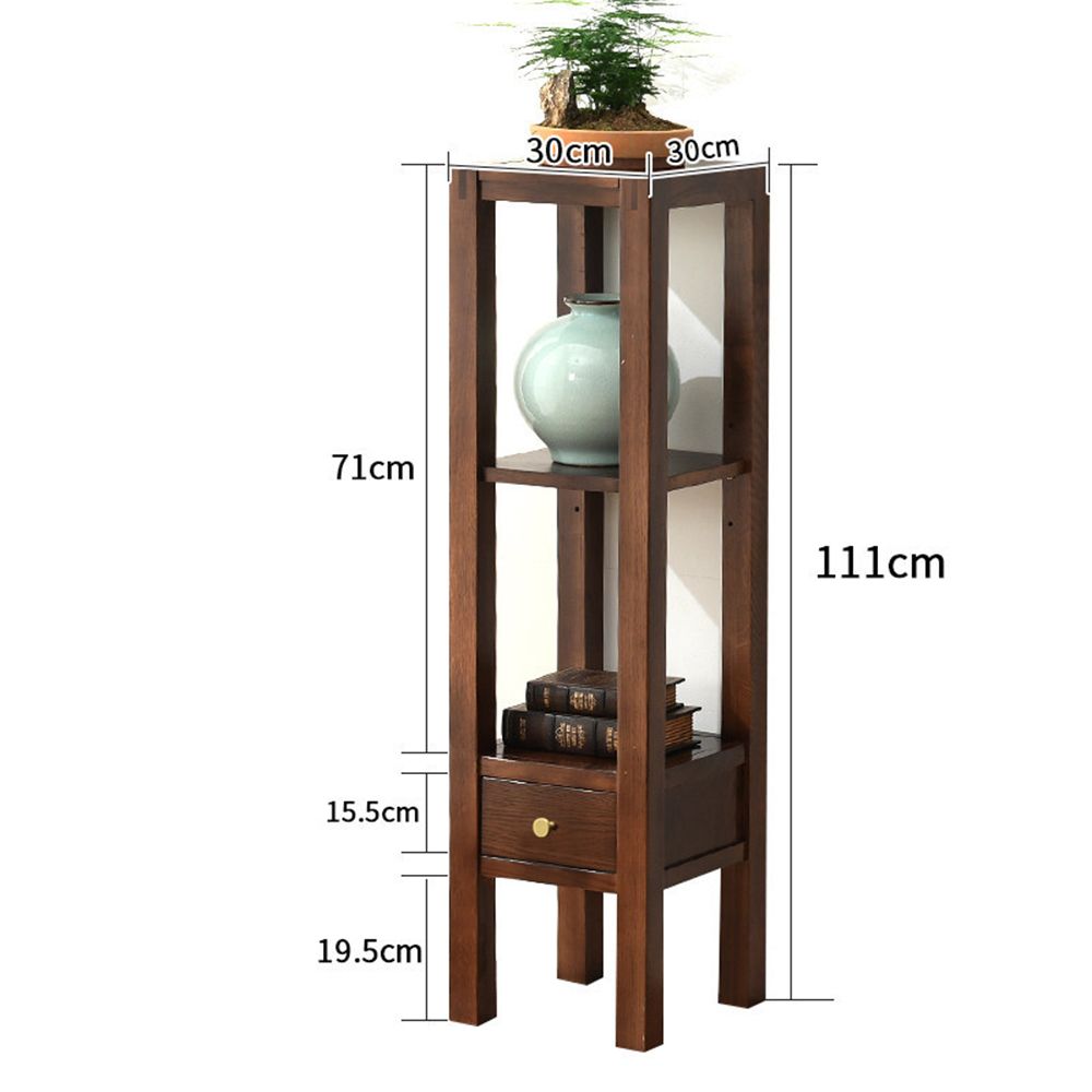 111cm 진열대 화분 원목 월넛 서랍형