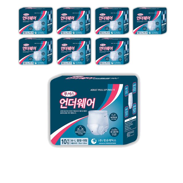 속옷처럼 입고 벗기가 편리한 팬티형 기저귀 80매